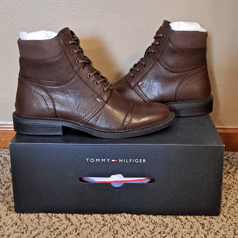 Tommy Hilfiger Shia Men's Brown Boots Size 7.5
